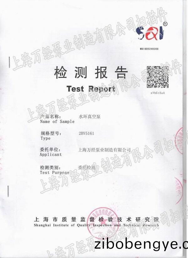 水(shui)環(huan)式(shi)真(zhen)空(kong)泵檢(jian)測報(bao)告(gao)